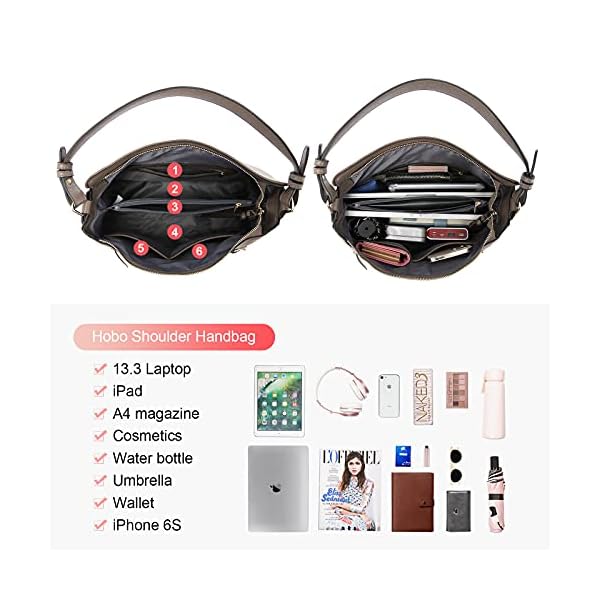 Handbags-for-Women-Large-Designer-Ladies-Hobo-bag-Bucket-Purse-Faux-Leather Realer Hobo Handbags Purses and Wallet Set for Women Shoulder Tote Bag with Adjustable Shoulder Strap Faux Leather