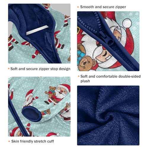 CHIFIGNO Cute Santas Teddy Bears Boys Winter Jacket Warm Fall Jacket for Boy 3T3