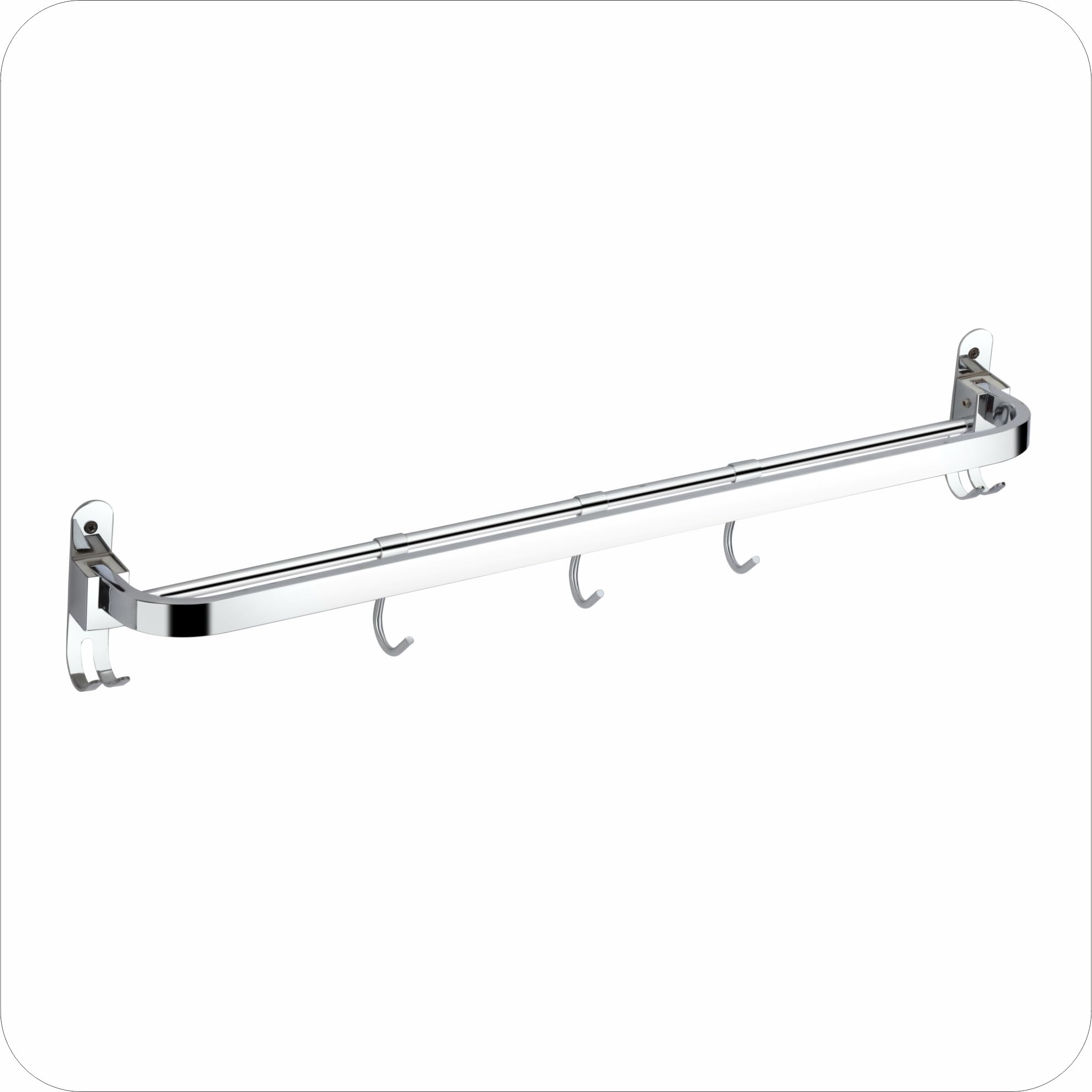 EASYHOME FURNISH Folding Towel Racks with Hook Wall mountable Multitier Towel Hangers Cloth Stand for Stylish Bathroom Towel Holder Rod Towel Bars(Stainless Steel, Chrome Finish, Anti Rust) FR60 (B0D1GHFZTD) Amazon Price History, Amazon Price Tracker