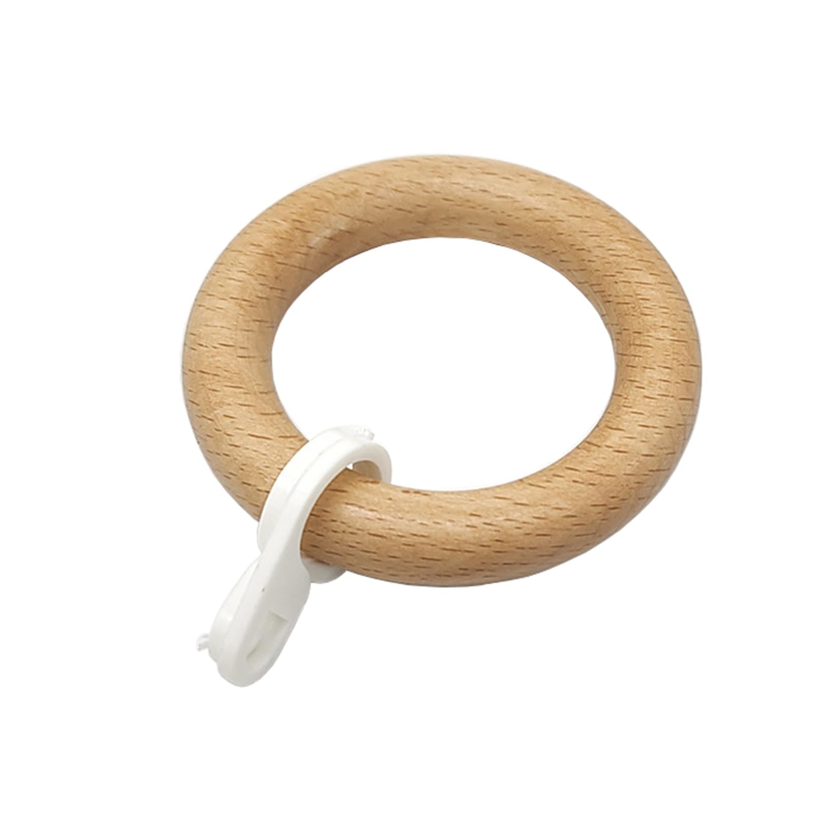 Gancio in legno con fibbia romana in legno massiccio ispessito, design silenzioso, 1 pezzo (include gancio in plastica), ideale per appendere tende eleganti decorazioni per la casa