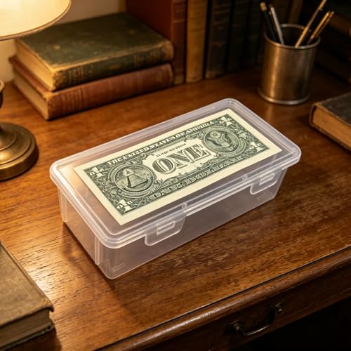 Image of Rectangular Clear Plastic Storage Containers, 8 Pack | Hinged Lid, For Beads and Small Craft Items, 7.4 x 3.74 x 2.36 inch