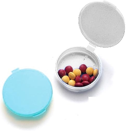 Miniatura 3 de Pastillero de bolsillo para pastillas, contenedor de plástico, para medicina, 2 unidades (los colores pueden variar)