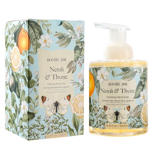Image of ROMIIE ZOI Foaming Hand Soap, Neroli & Thyme, 500ml / 16.8fl.oz | With Gift Box, Gentle cleansing, nourishes skin without drying