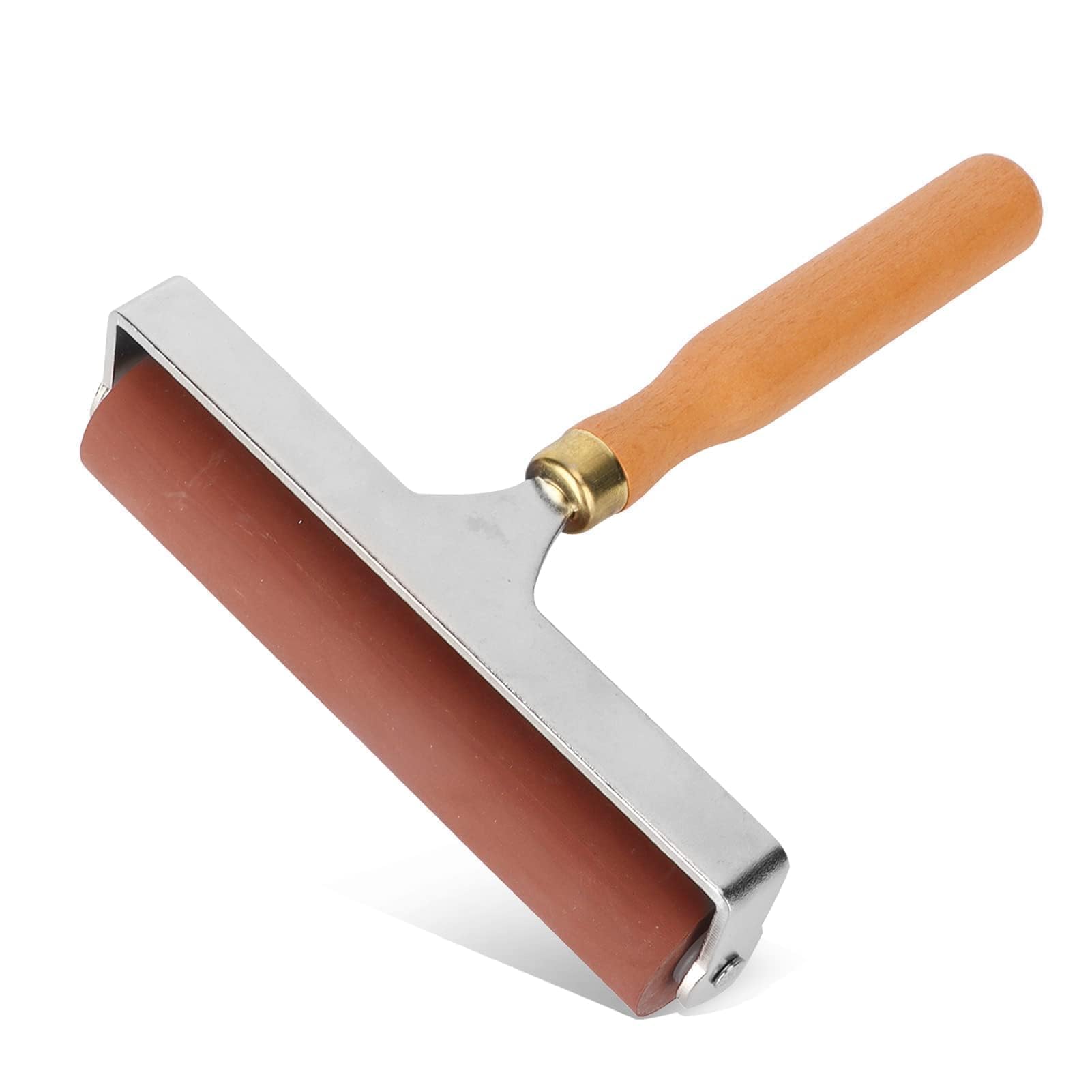 Gummiwalze Brayer, Weichgummi Brayer Elastische Gummiwalze für Druckgrafik-Einklebebücher(15cm)