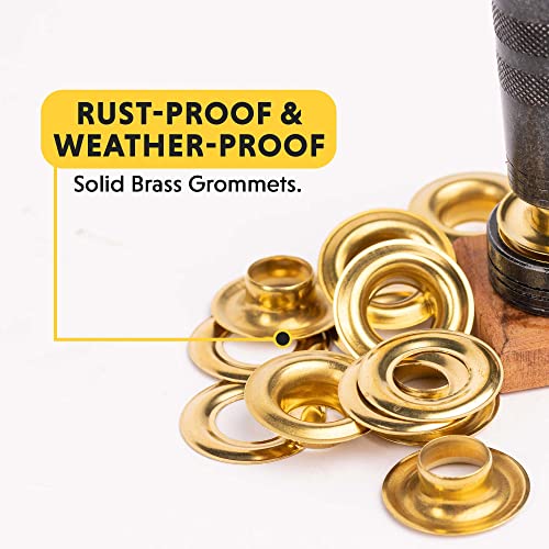 General Tools 81264 3/8 Inch-1/2 Inch Grommet Kit - Rustproof Solid Brass Grommets thumb #2