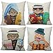 All Smiles Gato Exterior Fundas de Cojín y Almohada Decorativas Garfield Atigrado y Naranja Divertidos Animales Lindos para el Hogar al Aire Libre Sofá Decoración 45x45CM，4PC