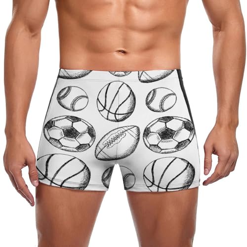 Short de bain homme slip intégré pour vacances et plage