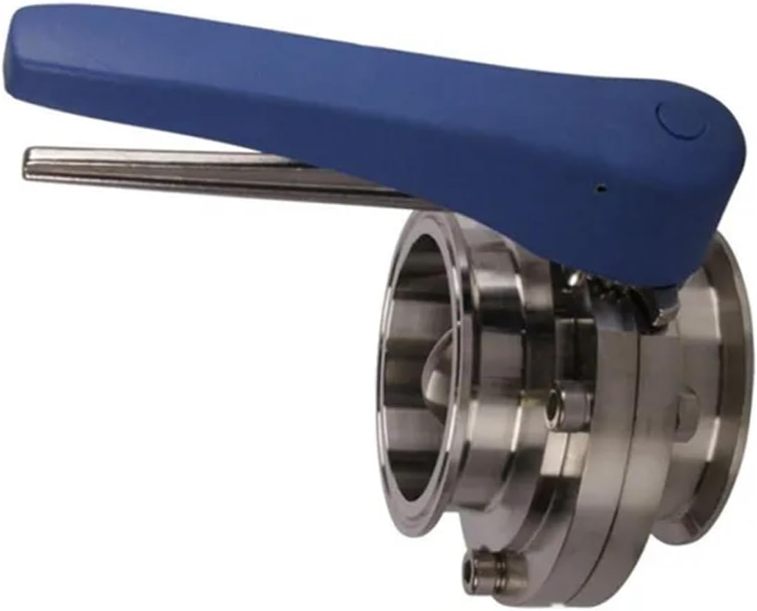 1pcs Duckbill clamp butterfly valve 304 stainless steel manual sanitary food grade TC quick-install valve quick-clamp pipeline valve(4")