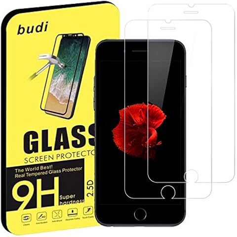 EB Pack of 2, Glass Screen Protector for iPhone 7 and iPhone 8, Anti-Scratch, Anti-Fingerprints, 9H Hardness, 0.33mm Ultra Transparent, Ultra Resistant Tempered Glass Cover