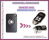 This garage door remote suitable for Homentry HE60, HE60R, HE60NZ Garage Door Oppeners. Latest 2017 technology, 4-channel remote control with sliding cover !!!