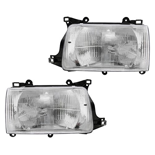 Image of TRQ Headlight Assembly Set TO2502119 TO2503119 | For 1993-1998 Toyota T100