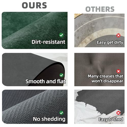 Bathroom Mat Quick Dry, Bathroom Rugs Non Slip Washable Thin Absorbent Bath Mat Fits Under Door Bathroom Floor Mat Perfect for Bath, Shower, or Sink 16"x24" Dark Green
