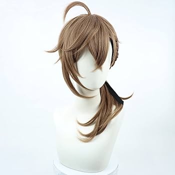 Amazon.co.jp: LAOBAO コスプレ ウィッグ 叶 かなえ ポニーテール 茶色