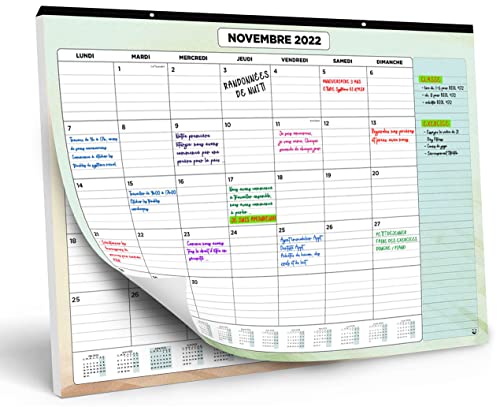 Calendrier Mural 2023 par SmartPanda - Calendrier de Bureau Mensuel - Juillet 2022 à Décembre 2023 - 33 cm x 43 cm Cover