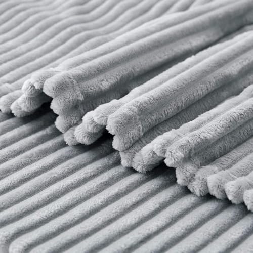 Image of Cotton Bolls Textiles Cozy Plush AC Blanket for Single Bed, Lightweight All Season Blanket, Ultra Soft Blanket for AC Room, Mild Winter, Can Be Used as Bedsheet in Winter, 90x90 Inches, Pencil Grey