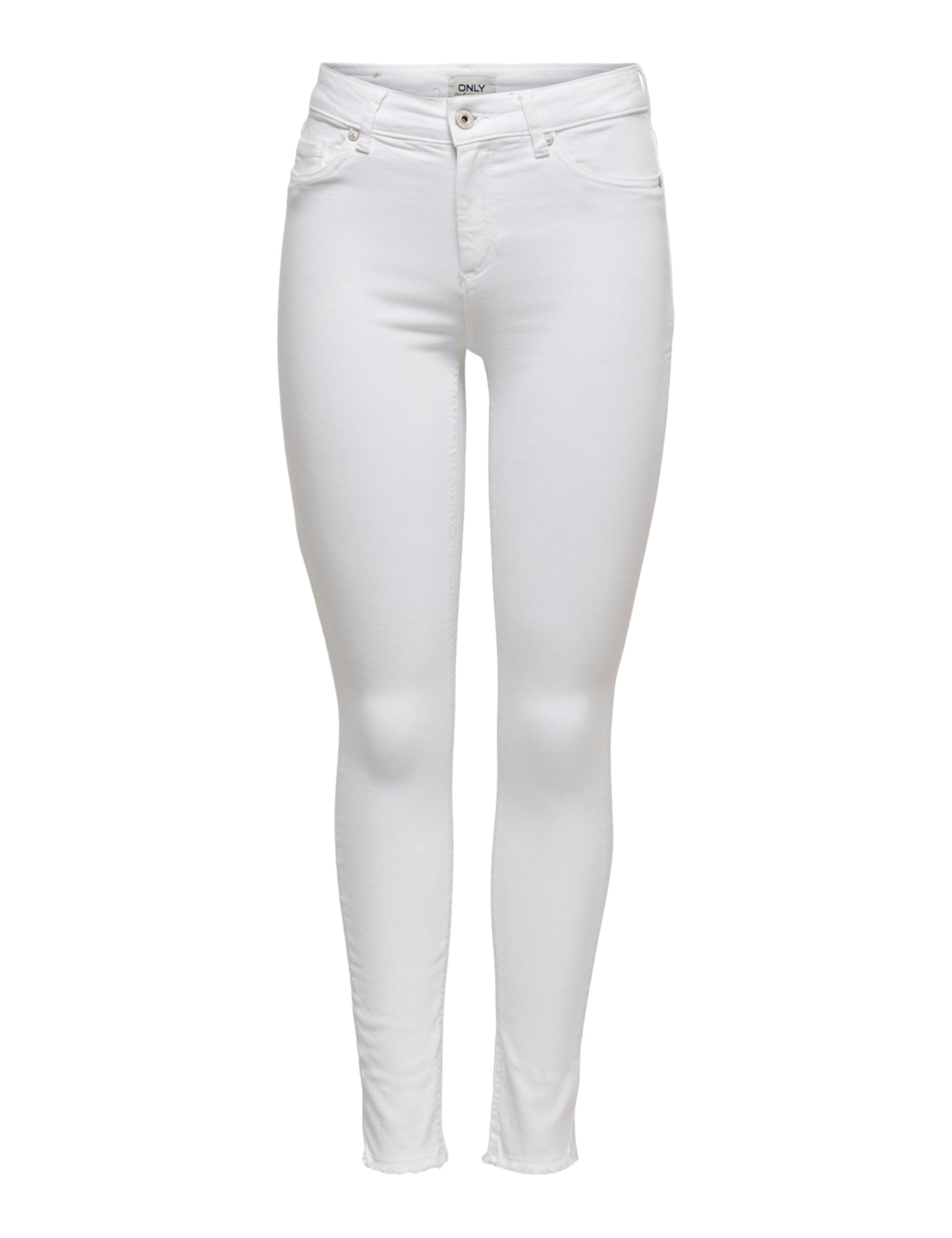 Only Onlblush Mid Sk Ank Raw Rea0730 Vaqueros, Blanco, M / 30L Mujer