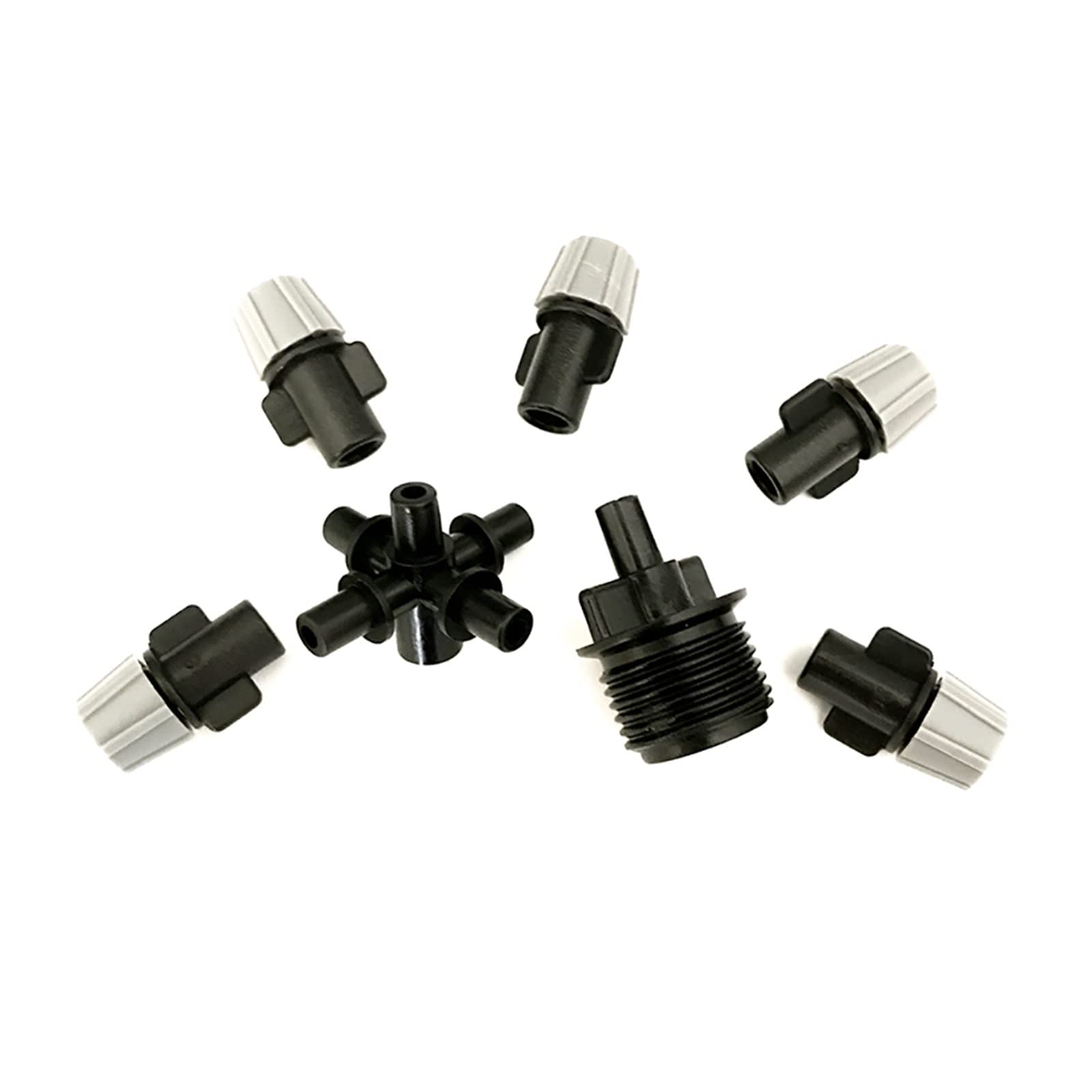 System nawadniania trawnika ogrodowego, zestaw 10 sztuk, pięć dysz chłodzących mgły, szklarnia, regulowana dysza natryskowa ze złączem 1/5.1 cm do mikronawadniania IT105