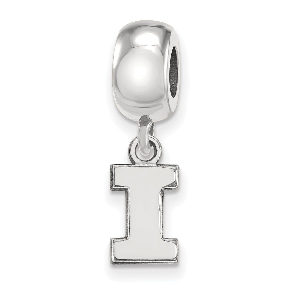 Illinois Bead Charm Extra Small (3/8 Inch) Dangle (Sterling Silver)