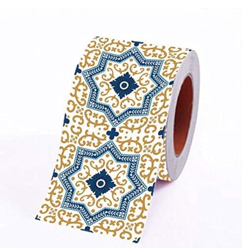 Paper Plain Design Self Adhesive Wall Tile Peel and Stick for Kitchen, Wall Sticker (F)