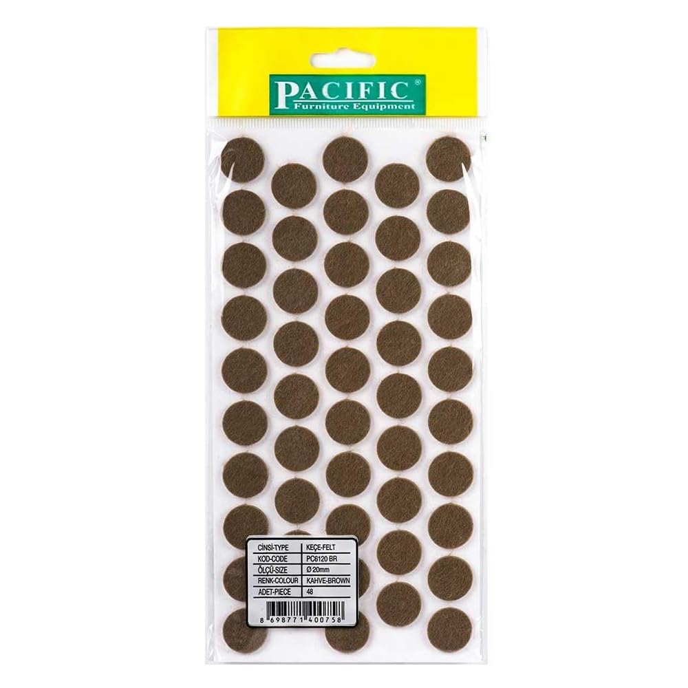 PACIFIC Nsp Masa Sandalye Keçe Kahverengi Yuvarlak 20 mm