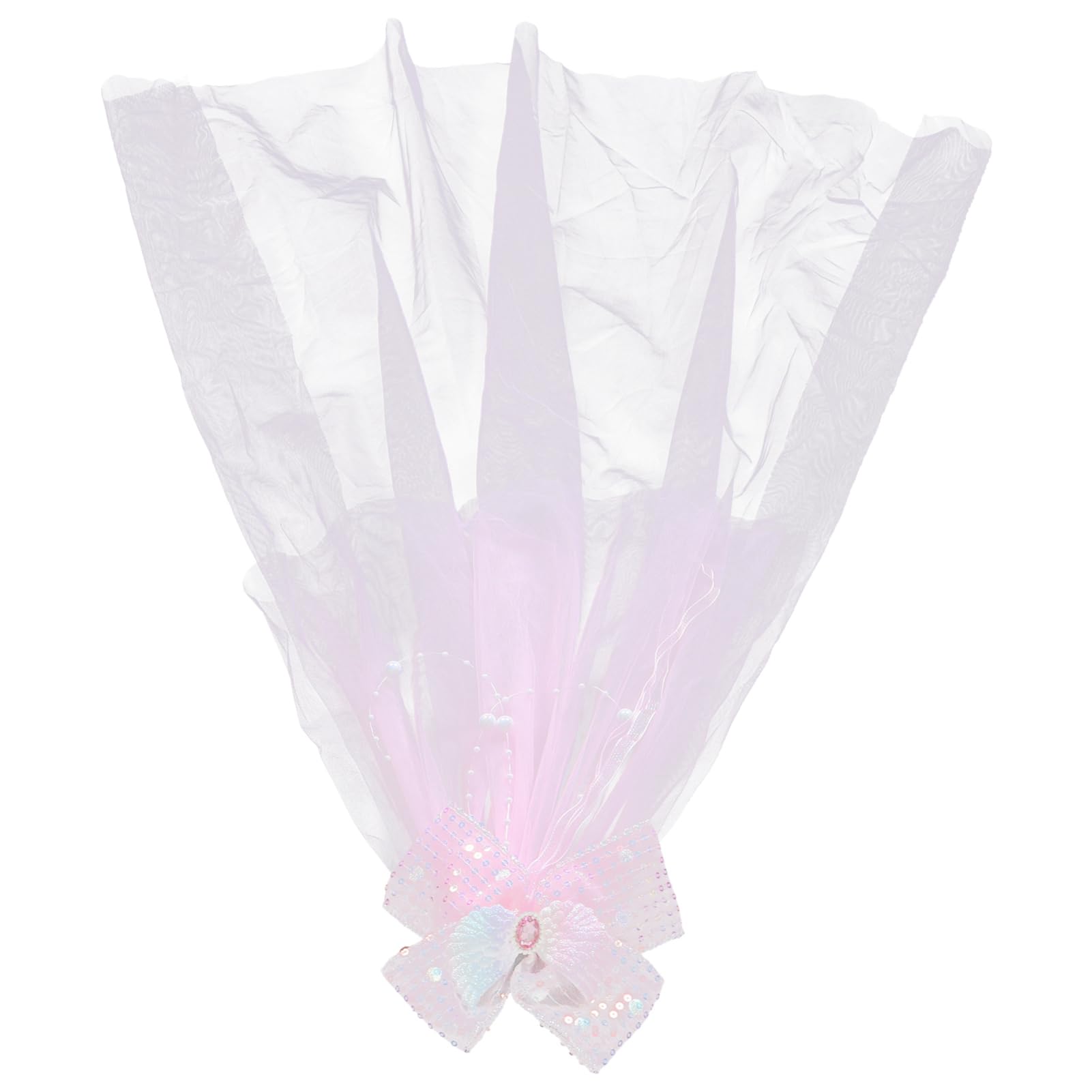 FOMIYES Birthday Veil Headpiece with Bow Hair Clip Elegant Girl Hair Accessories Soft and Stylish Hair Clips for All Ages and Special Occasions