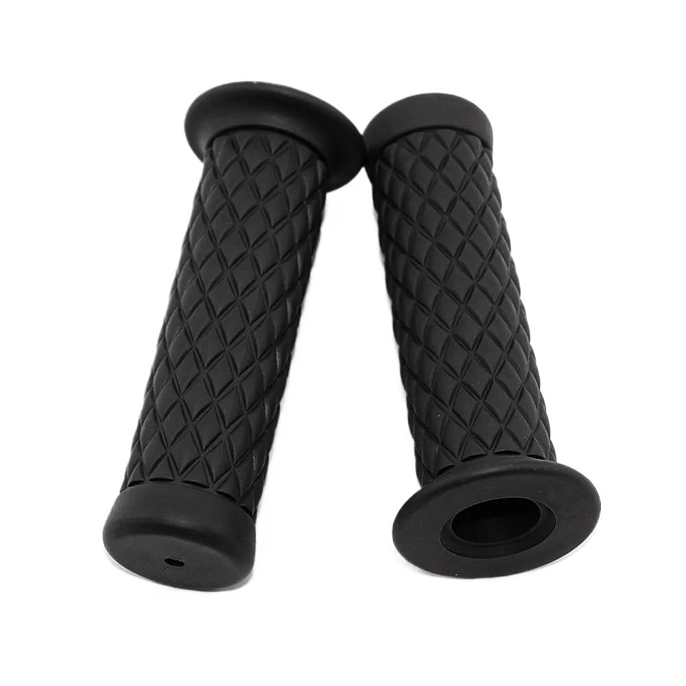 Universal Motorcycle Grips Non Slip Rubber Handle Bar End Grip 7/8" 22mm 24mm Left&Right Motorcycle Handlebar Grips(Black)