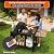 Pizza Oven Table for Ooni Pizza Ovens, Grill Cart Table with Topping Station, Pizzas Stands with Wheels, Expansive Countertop Pizzas Oven Accessories for Party Fits Blackstone Ninja Cuisinart Gozney