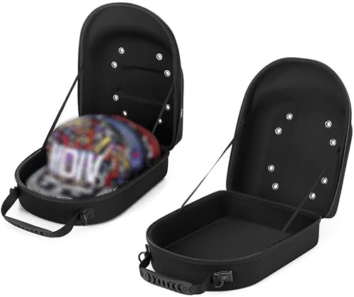 Baseball Hat Cap Carrier Case Ball Caps Holder Bolsa de almacenamiento Organizador para Travel Black Big para hombres (cap carrier 2-6)