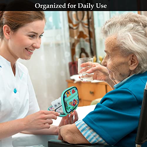 Serfeymi Weekly Travel Pill Organizer Pill Case For Purse With Removable 7 Day Pill Box, Fashionable Travel Medicine Organizer Pill Container For Medicine, Vitamin, Supplement - Green 01 #TOP6