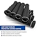 Spark Plug Wires Boots Heat Shields, 1500° Protector Covers Sleeves 6 Inch Automotive Spark Plugs Heat Shields Cover for SBC BBC 350 454 &16Pcs Stainless Steel Wire Ties (8 Pcs, Black)