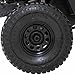 Rough Country Black Steel Wheel - 17x9, 5x5.5 Bolt Pattern, +0mm Offset, 4.25 Bore, Heavy-Duty D-Window Off-Road Rim for Trucks & Jeeps