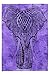 Produktbild AVA Wandbehang Elefant, Mandala, Bedruckt, Baumwolle, Boho, Hippie, 101,6 x 76,2 cm violett
