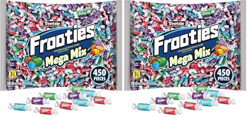 Image of Frooties Mega Mix - 450 Pieces Assorted Fruit Flavor Chewy Candy - Over 3 lb. Bag of Bulk Treats - 50.06 oz,(Pack of 2)