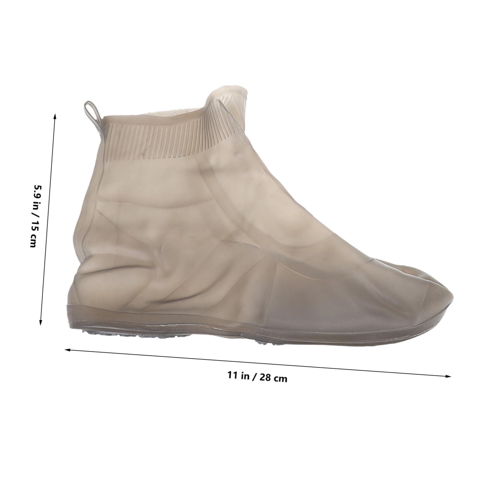 TOGEVAL 1pair Reusable Shoe Covers for Rain Durable Silicone Rainproof Shoe Protectors Fit for Men Women Easy to Clean Multipurpose Rain Gear and Boots