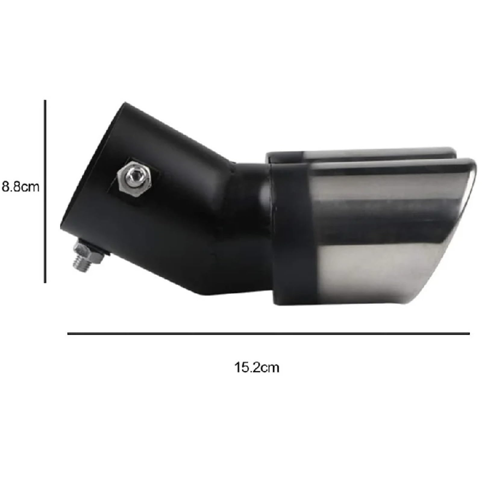 Auto Tubo Scarico Tubo Di Scarico Doppio Cromato Universale Auto Rimorchio Camion Coda Rotondo Acciaio Inox Accessori Camper Roulotte Terminale Scarico(D)