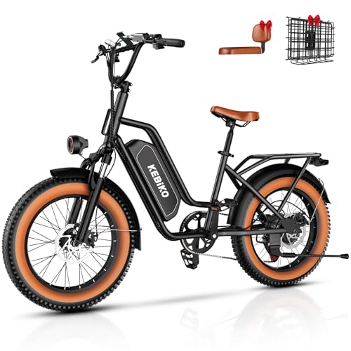 2 Seater Electric Bike, 1300W Peak (750W) Motor...