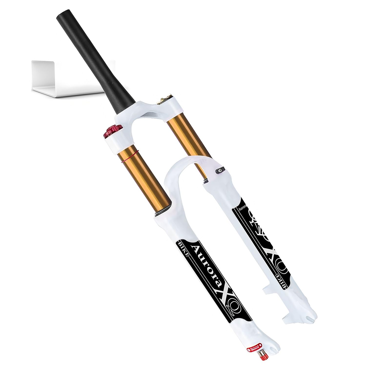 AuroraXQ Widelec Pneumatyczny do Rowerów Górskich MTB, Skok 120mm, 26/27,5/29", Szybkozłącze 9mm, do Rowerów Górskich XC AM MTB(Tapered Manual Lockout,26 cali)