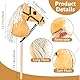 kudmwcc Hobby Horse, Steckenpferd mit Trense, Stockpferd für Kinder mit Holzstock & Mähne, im Freien Hobby Horse für Kinder, Gelb
