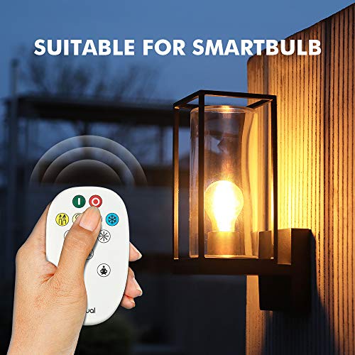 Image of LUTEC Flair 5288801012 Outdoor LED Wall Sconce, Matte Black Porch Light Fixtures, Outdoor Coach Light with Clear Glass Shade, Exterior Light Fixtures Wall Mount