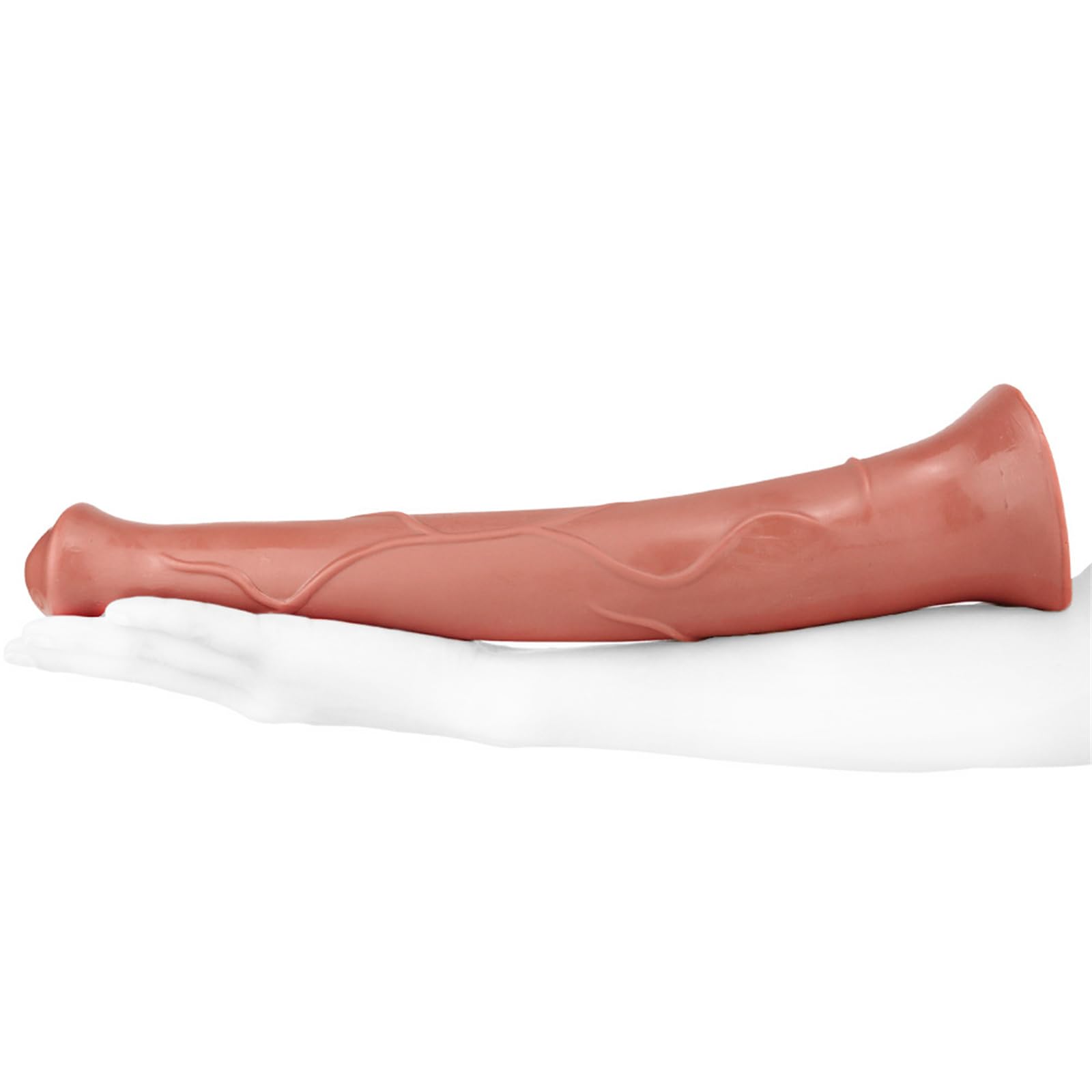Dildo a forma di cavallo fantasy extra large da 44 cm, enorme e spesso, dildo animale, dildo anale con ventosa, grande pene, giocattoli for uomini e donne(Brown)