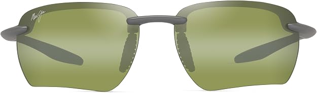Hawaiian Óculos de sol Maui Jim Hookipa Ultra G retangular, cinza fosco