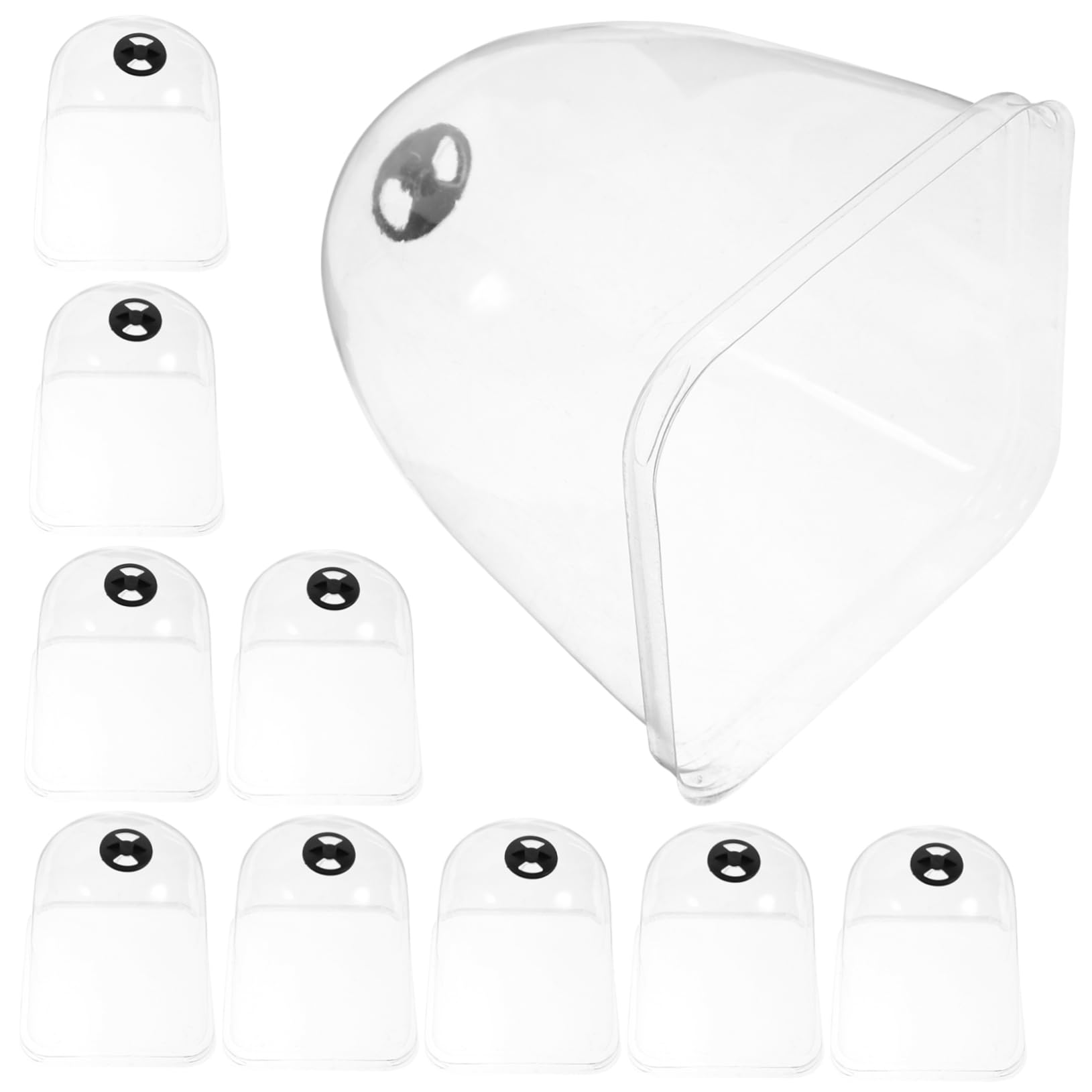 FONDOTIN 10Pcs Garden Dome Plant Cover Frost Protection Cloches for Outdoor Plants Breathable and Design with Air Vent for and Plants