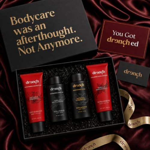 Image of Drench Collector Box - Ultra Hydrate & Dewy Radiance Complete Body Care Set | 2 Body Wash + 2 Body Lotion | With Niacinamide, Hyaluronic Acid, Glutathione & Vitamin C | Premium Gift Set | Unisex