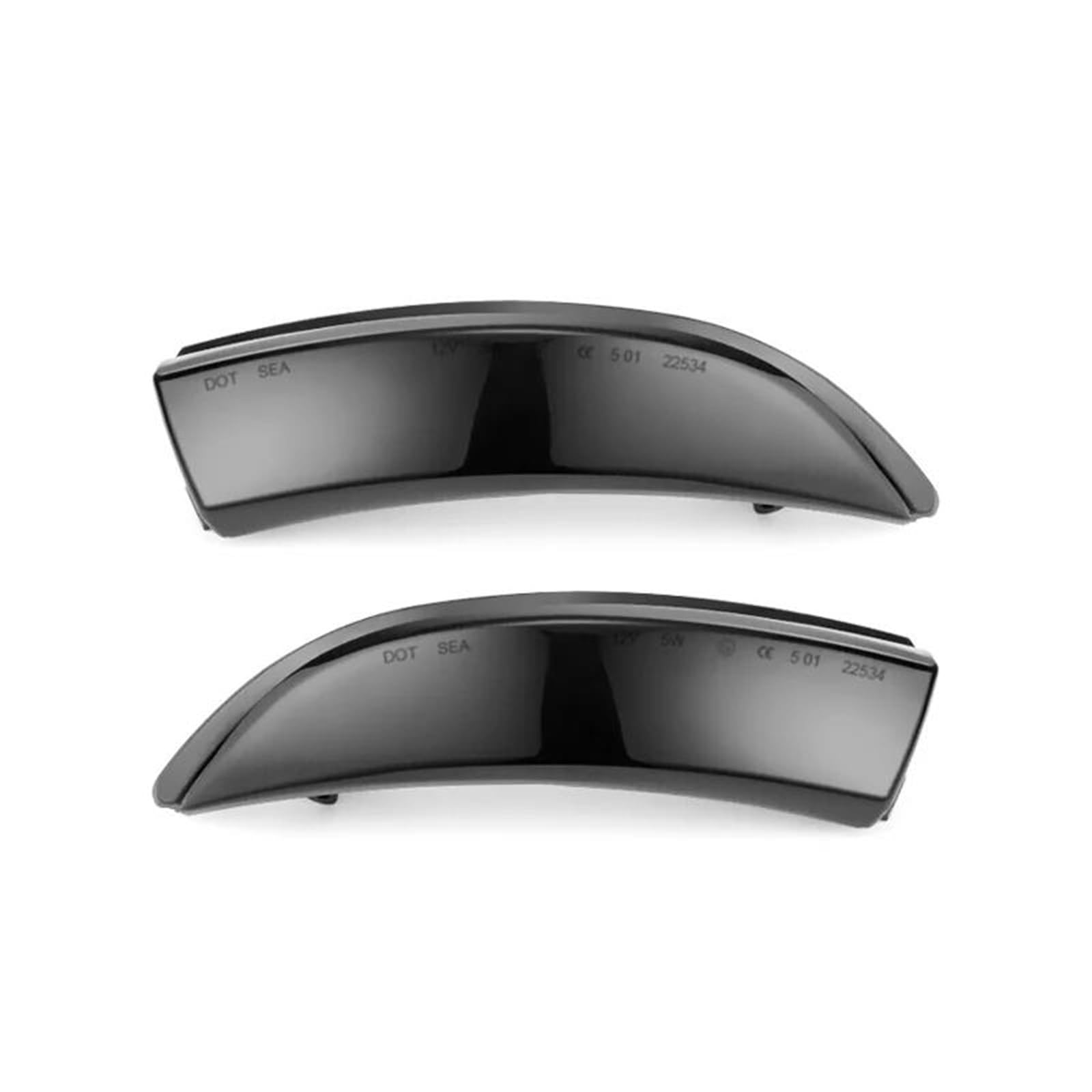 DELURACompatible With Fiesta 2008-2017 For B-Max 2012-2017 Dynamic Side Mirror Lights Smoked Lens Amber Side Turn Signal Lights 8A61-13B381-AF