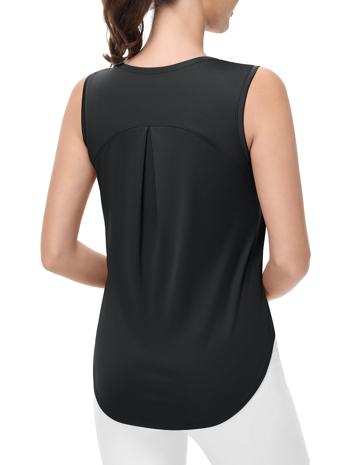 SPEXIAL Women's UPF 50+ Tank Tops Sleeveless Workout Tops Split Back Athletic Yoga Tennis Breathable UV Protection