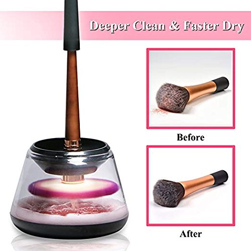 Electric Makeup Brush Cleaner Spinner and Dryer, UPGRADED 2018 DESIGN, 360 Spinning Rotation, 3 Powerful Speed Levels Anti-skid, Spinning Tool Machine