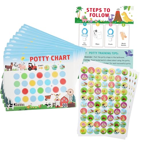Save $4 on Potty Training Chart with Farm Animal Stickers for Kids