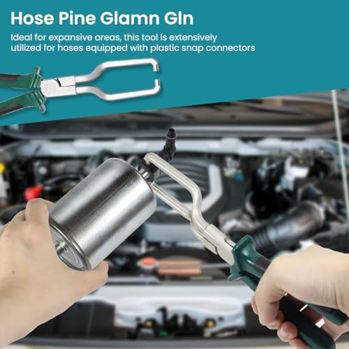 Image of STHIRA 2Pcs Fuel Line Plier Small & Large Angled Tips Hose Remover | Hose Release, Eases Tight Clips, Metal Construction, Automotive Maintenance, Compact Two-Piece Set, Support Available