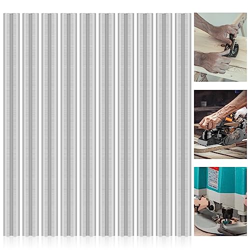 Nizirioo Juego Cuchillas de HSS: 82x5.5x1.1mm Acero de Alta Velocidad Cuchilla para Cepillo, Multiherramienta Cepillo Electrico para trabajar la madera Cepilladora eléctrica Cuchilla (10 piezas)