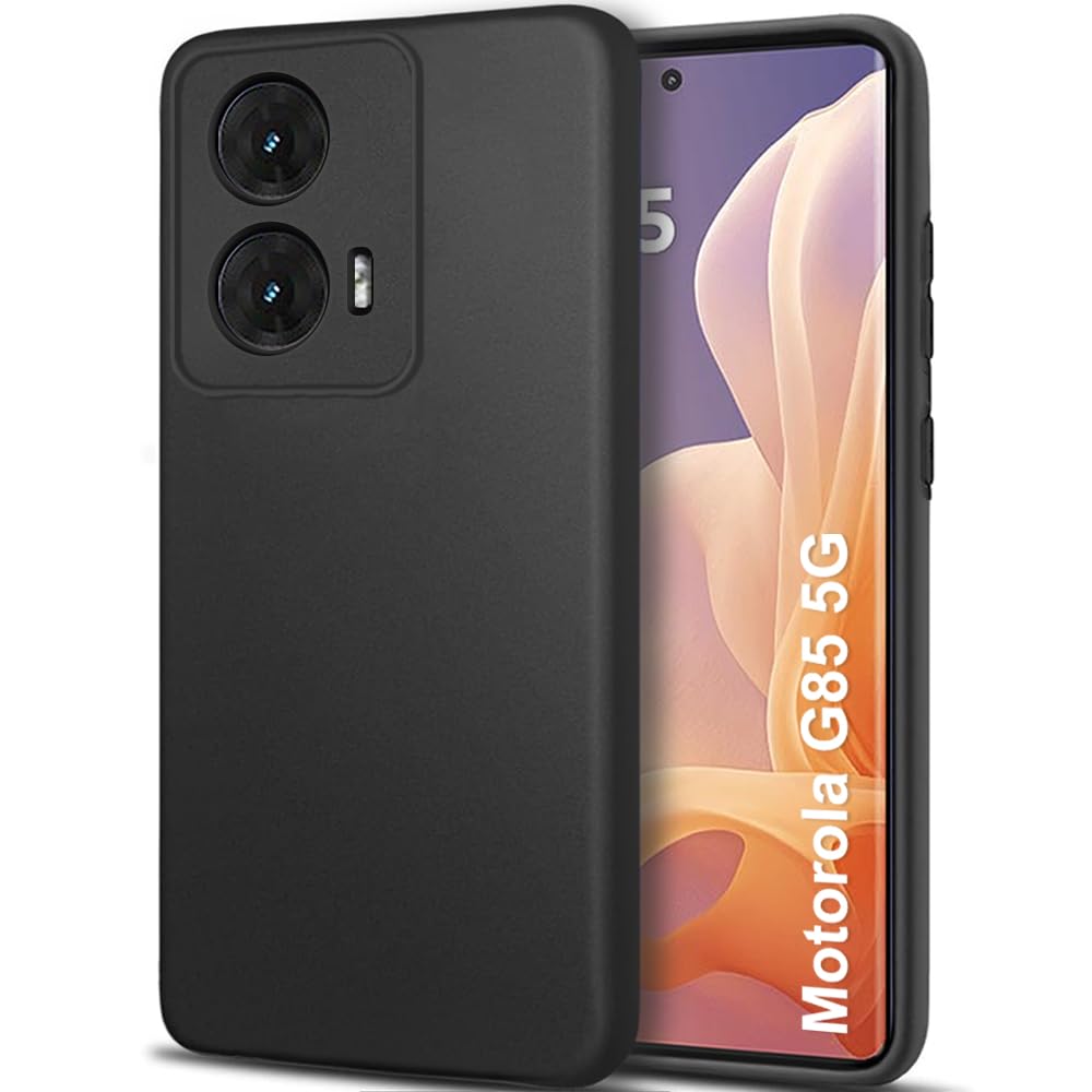 TheGiftKart Sleek Back Cover Case for Motorola Moto G85 5G | Slim Fit Protective Design | Ultra Matte Finish | Camera Protection Bump | Soft Silicon Back Cover Case for Moto G85 5G (Silicone, Black) (B0D93PQ8PC) Amazon Price History, Amazon Price Tracker